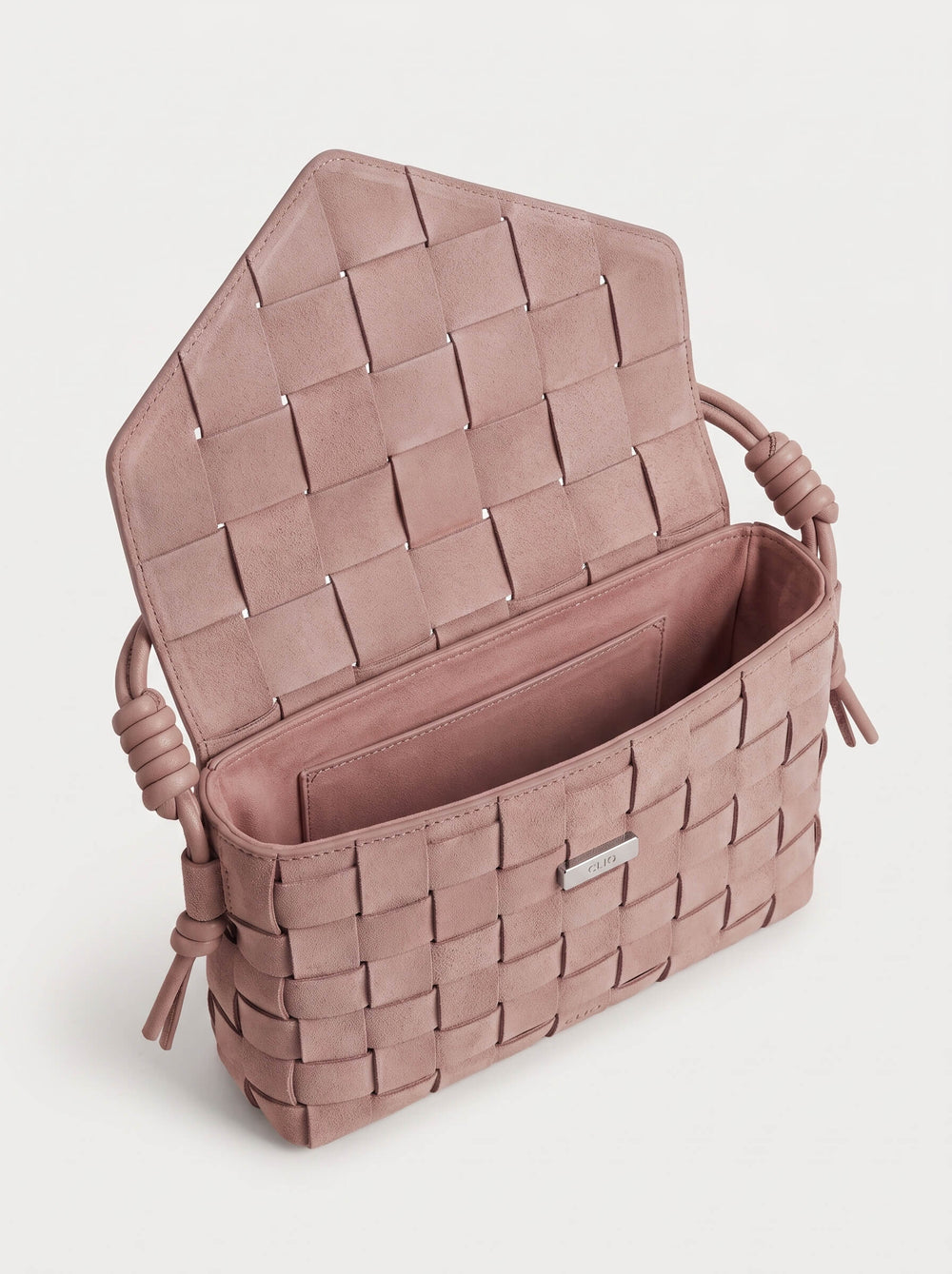 Lattice Suede Bag