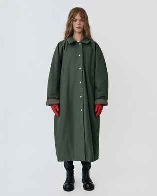 Khaki Warm Long Jacket