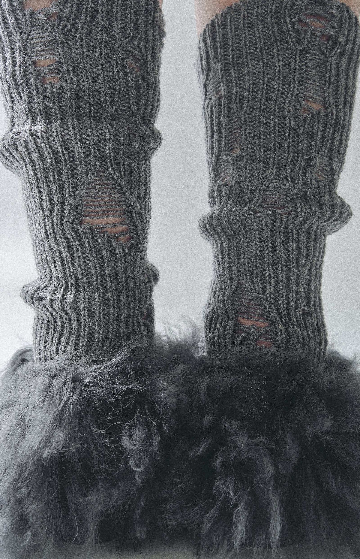 Chaussettes d'hiver trouées