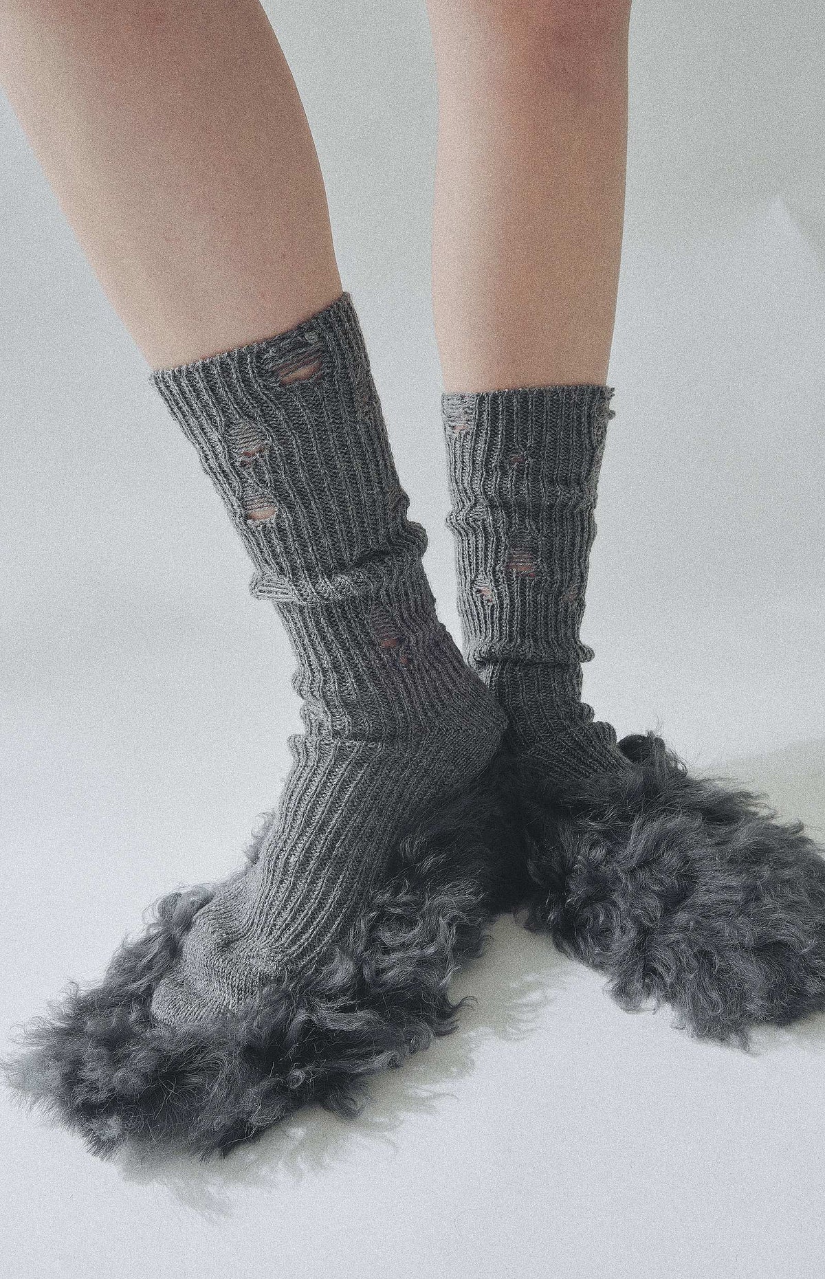 Chaussettes d'hiver trouées