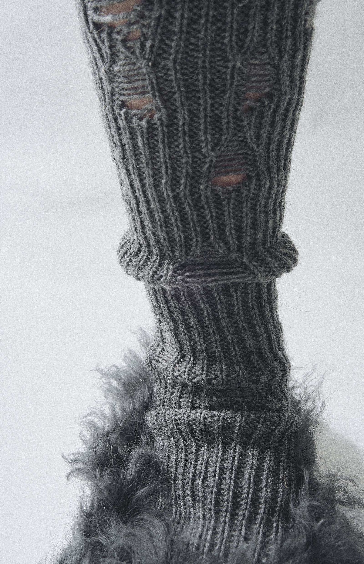 Chaussettes d'hiver trouées
