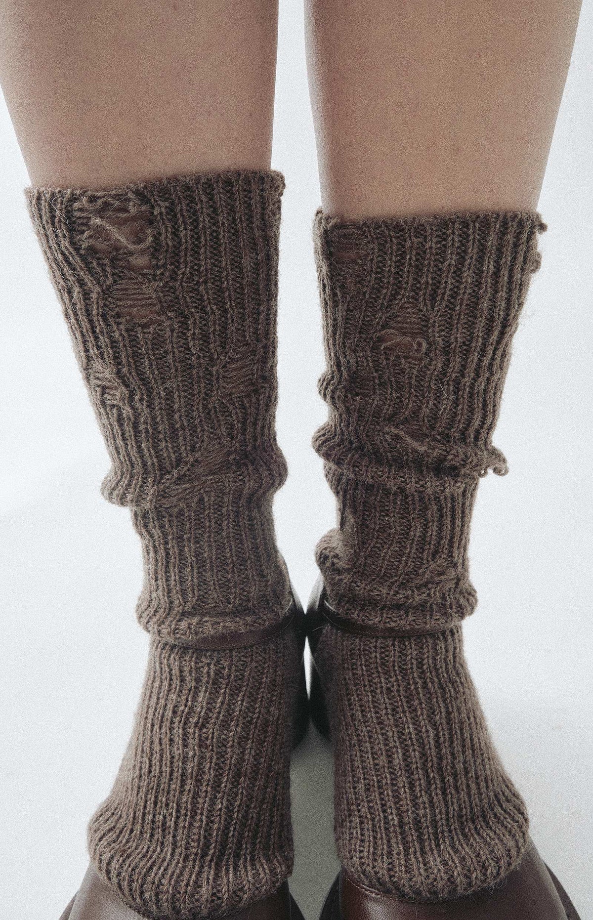 Chaussettes d'hiver trouées