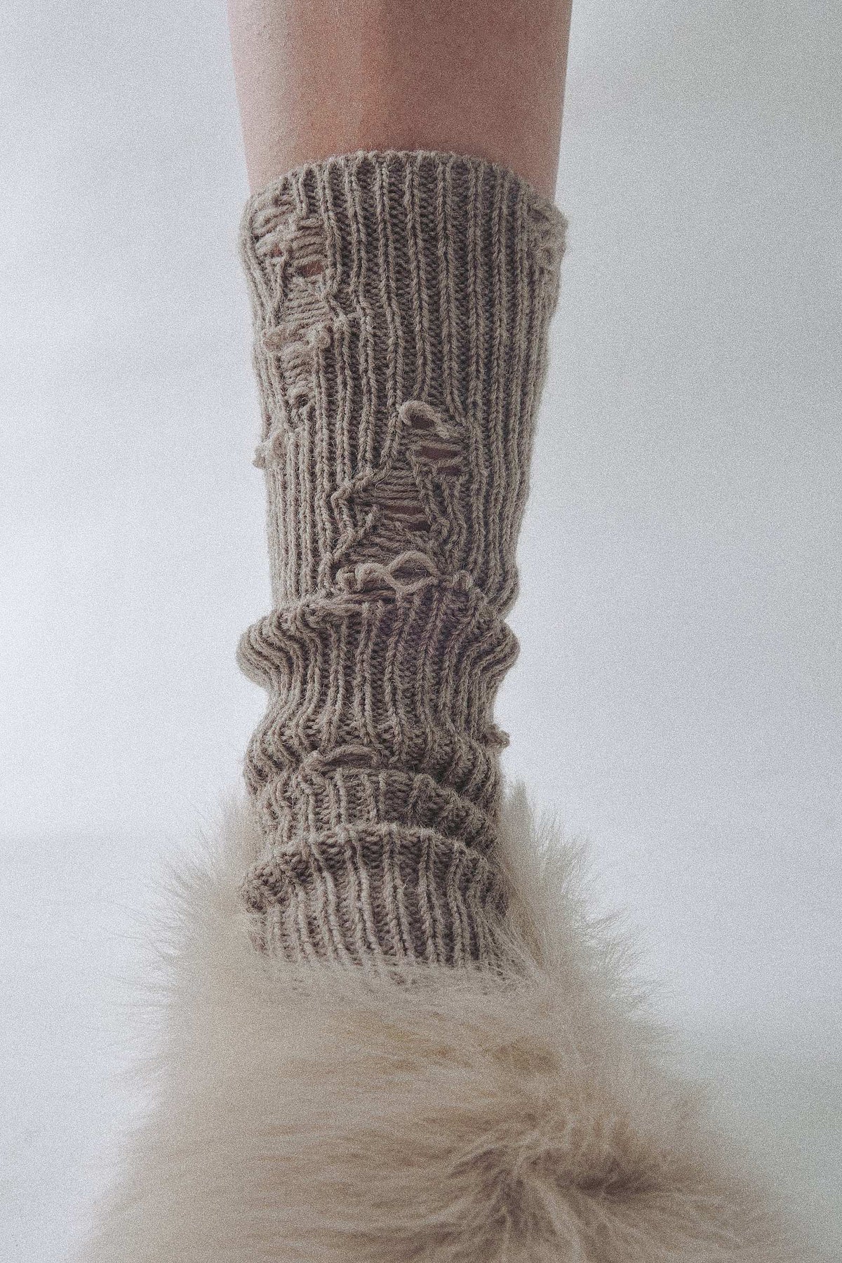 Chaussettes d'hiver trouées