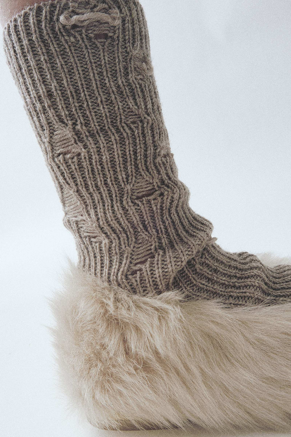 Chaussettes d'hiver trouées