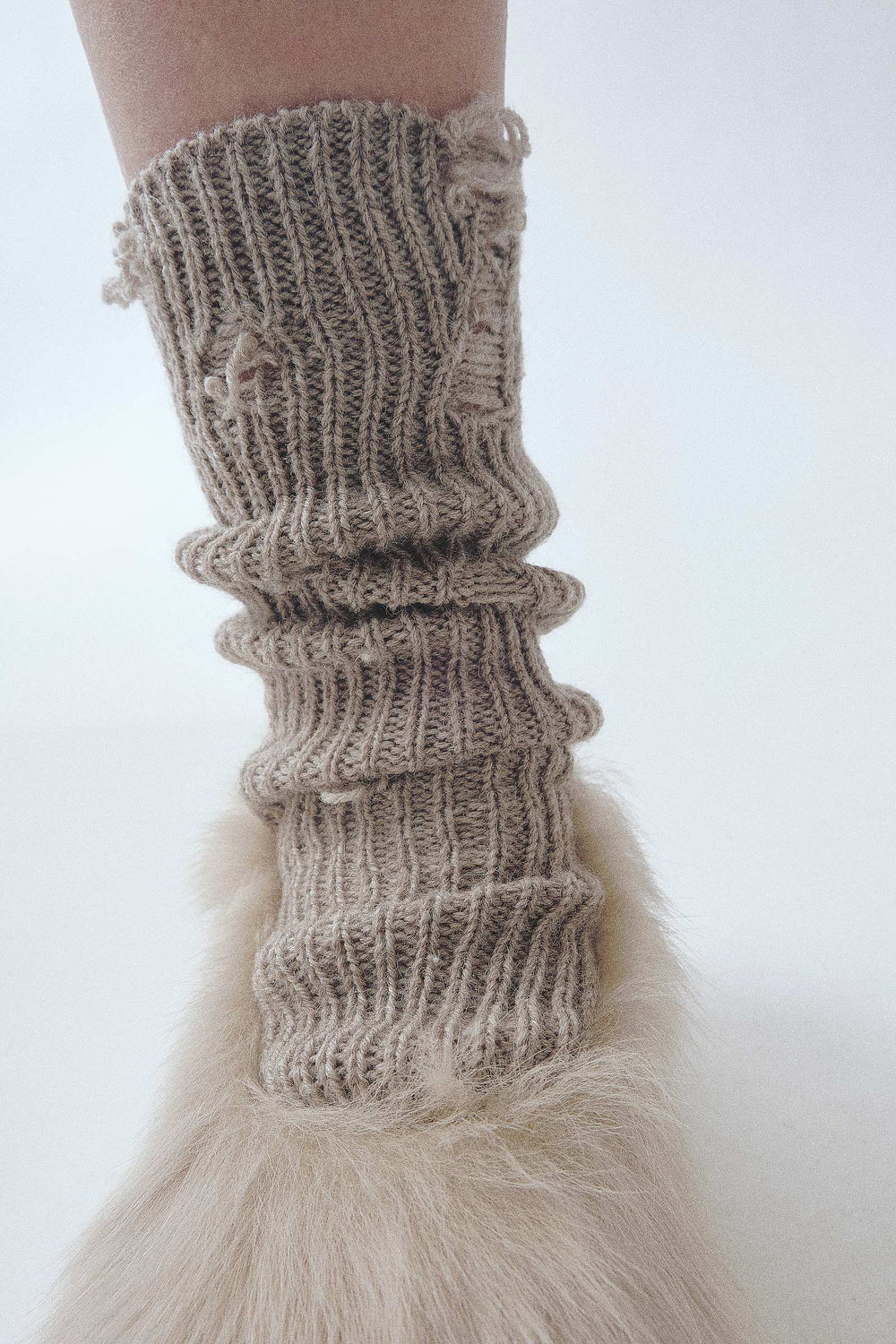 Chaussettes d'hiver trouées