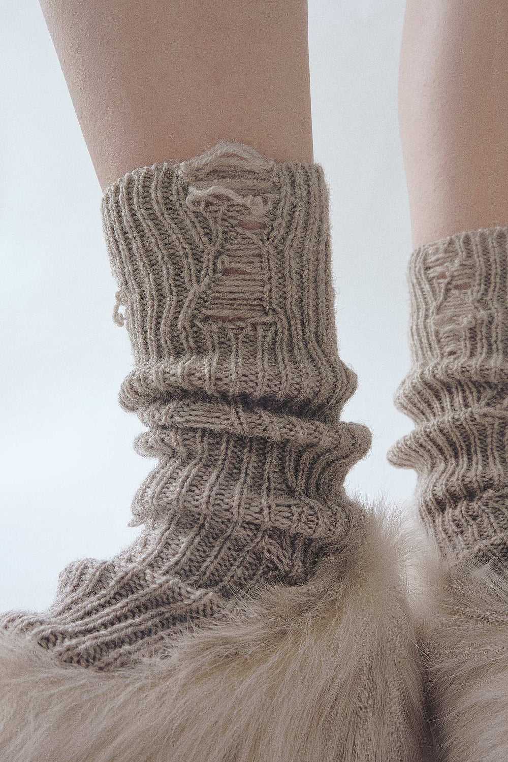 Chaussettes d'hiver trouées