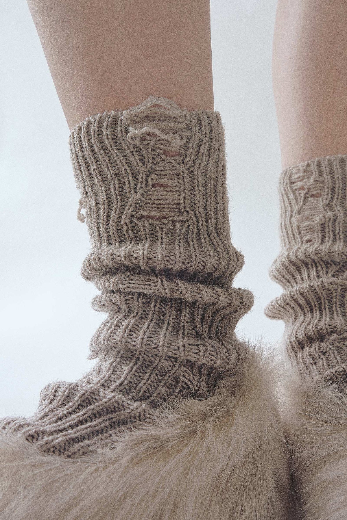 Chaussettes d'hiver trouées